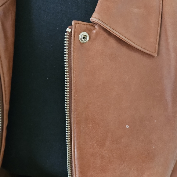 ,VINTAGE Chestnut Leather Jacket - Picture 4 of 8